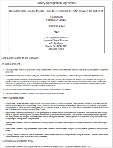 Consignment Agreement