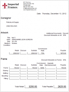 Consignment Form